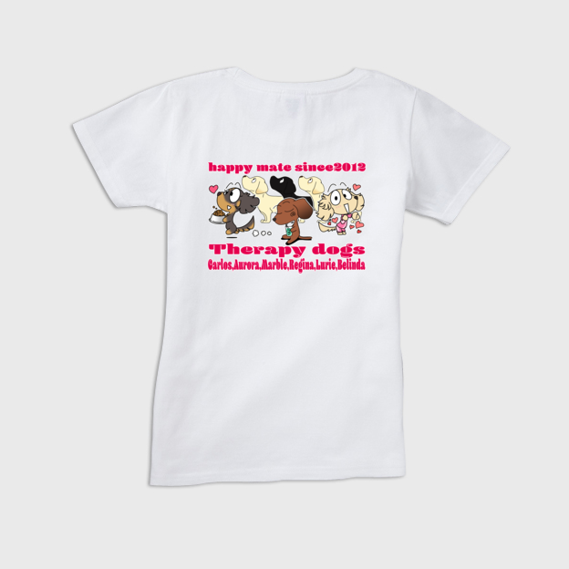 ドッグセラピー活動をされてるお客様用にTシャツを作らせていただきました