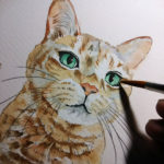 猫ちゃんの水彩画のご依頼を受け描かせていただきました
